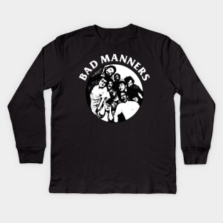 Bad Manners - Engraving Style Kids Long Sleeve T-Shirt
